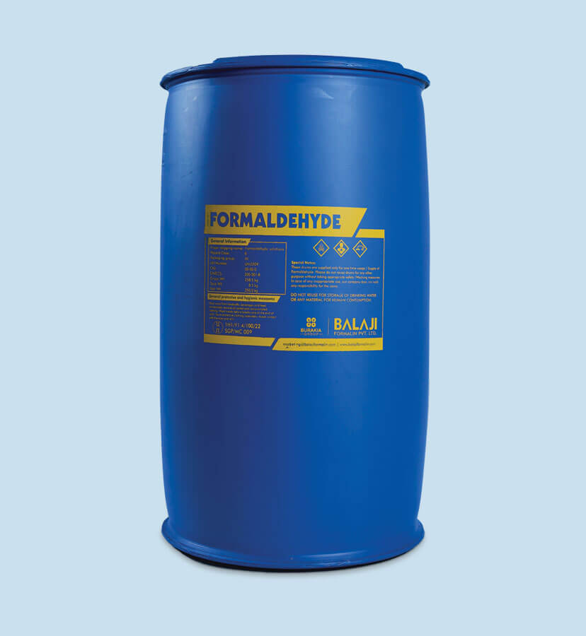 Barrel blue container for urea formaldehyde at Balaji formalin
