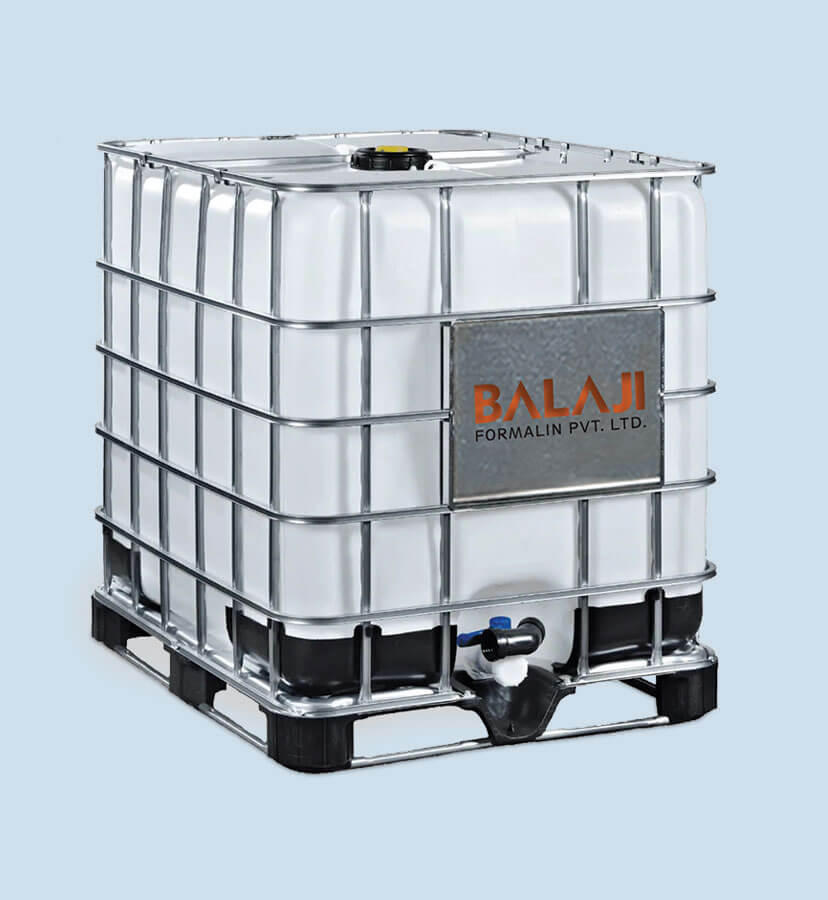 IBC formaldehyde container packaging at Balaji Formalin